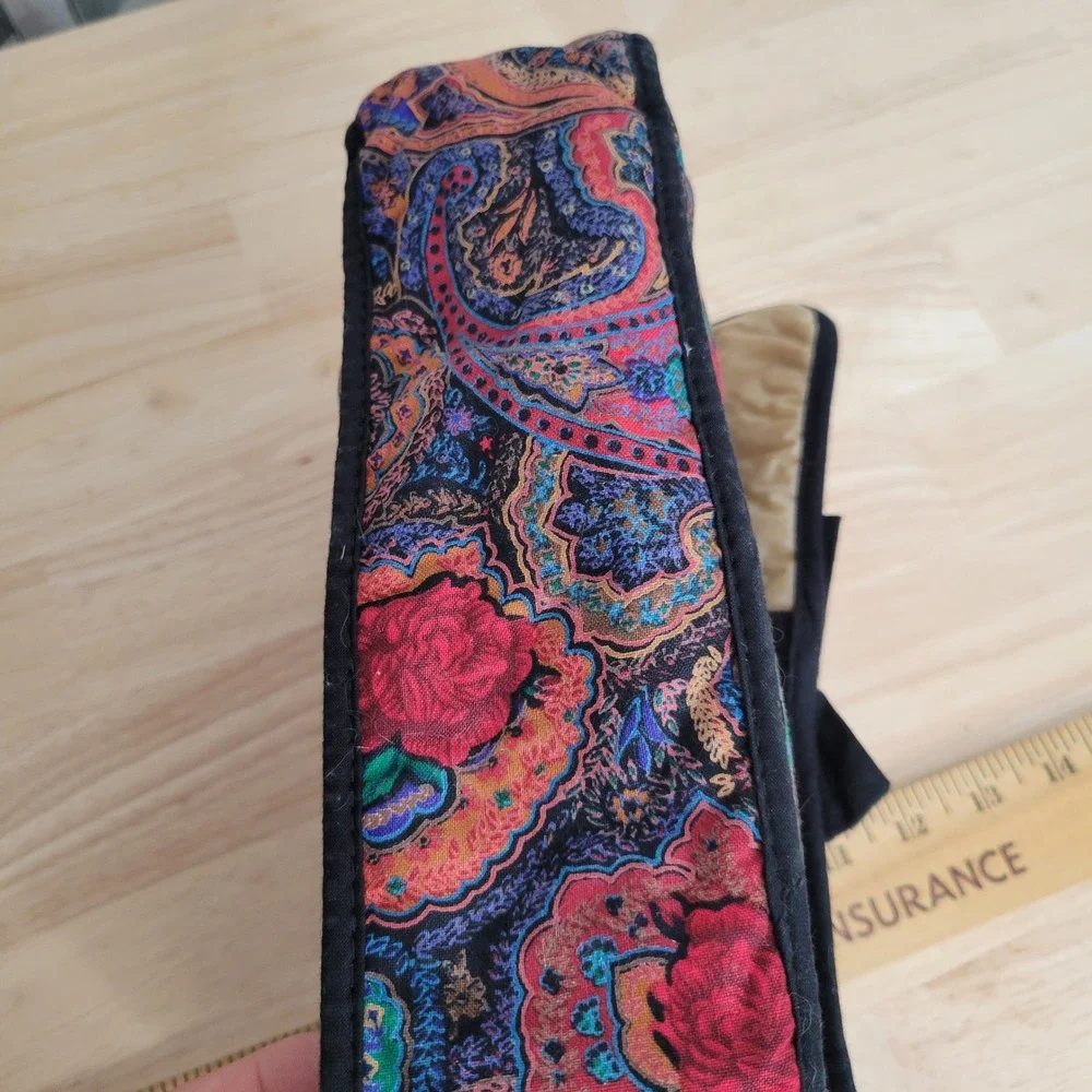 Vintage Diane von Furstenberg Paisley‎ Floral Toiletry Bag Large Cosmetic Pouch